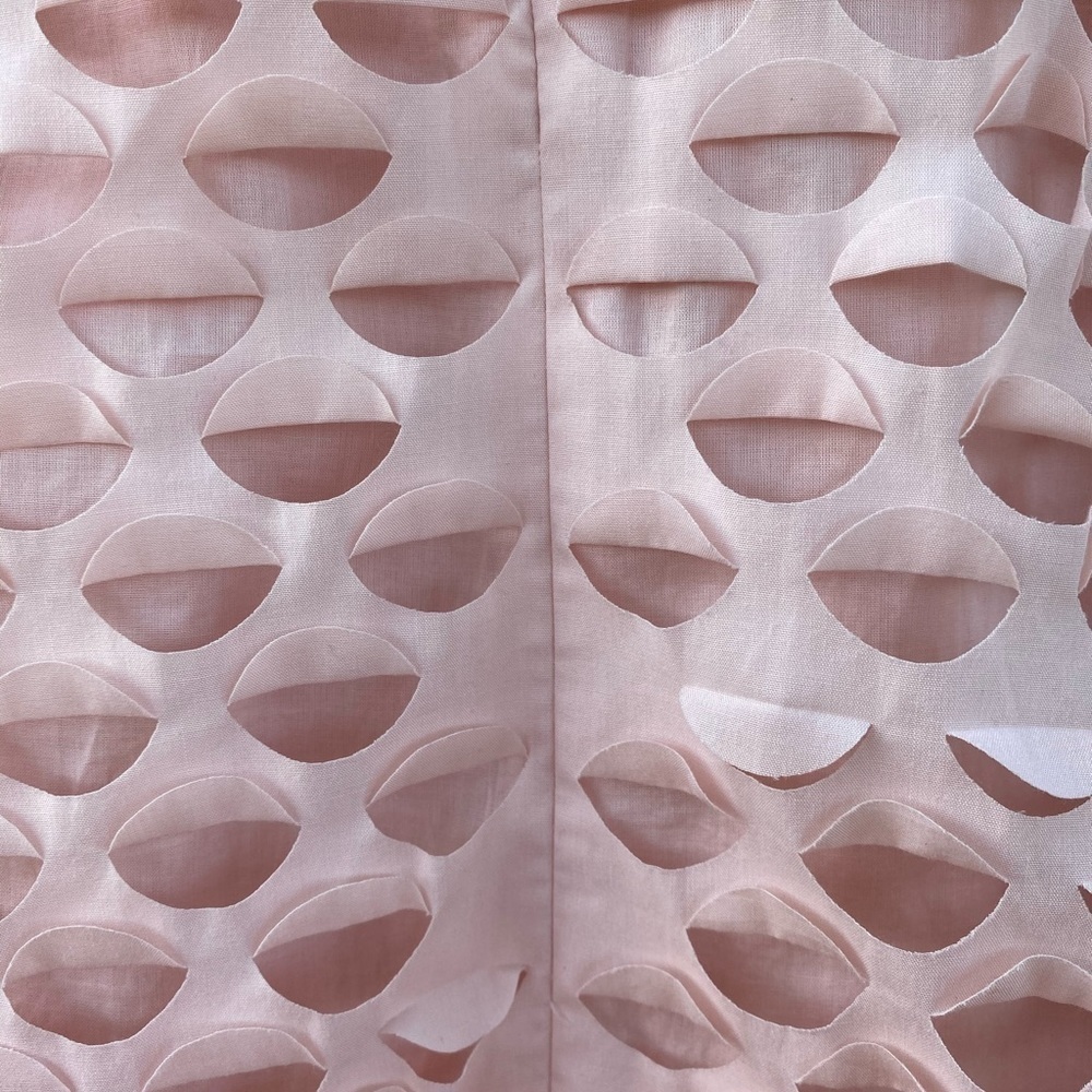 j. crew // lasercut circle a-line midi skirt pink - Picture 3 of 8